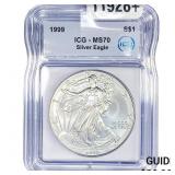 1999 Silver Eagle ICG MS70