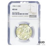 1941-S Walking Liberty Half Dollar NGC MS66
