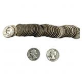 [40 Coins] Mixed Dates Washington Silver Quarter