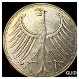 1961D West Germany Silver 5 Mark