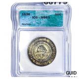 1936 Norfolk Half Dollar ICG MS63