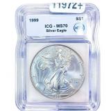 1999 Silver Eagle ICG MS70