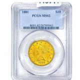 1881 $10 Gold Eagle PCGS MS62