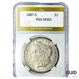 1887-S Morgan Silver Dollar PGA MS63