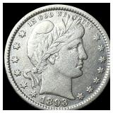 1893 Silver Barber Quarter CLOSELY  UNCIRCULATED