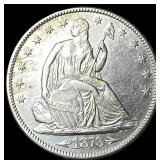 1873 Arrows Seated Liberty Half Dollar  CLOSELY U