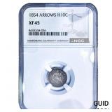 1854 Seated Liberty Half Dime NGC XF45 Arrows