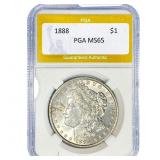 1888 Morgan Silver Dollar PGA MS65