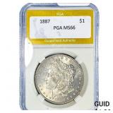1887 Morgan Silver Dollar PGA MS66