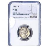 1962 Jefferson Nickel NGC PF68