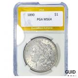 1890 Morgan Silver Dollar PGA MS64