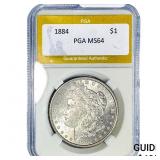 1884 Morgan Silver Dollar PGA MS64
