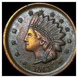1863 Civil War Token - Not One Cent NEARLY UNCIRCU