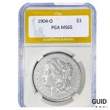 1904-O Morgan Silver Dollar PGA MS65