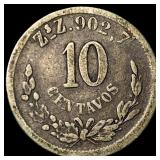 1896 Mexico Silver 10 Centavos