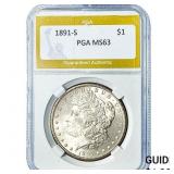 1891-S Morgan Silver Dollar PGA MS63