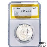 1963 Franklin Half Dollar PGA MS66
