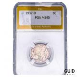 1937-D Buffalo Nickel PGA MS65