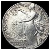 1915-S Silver Panama-Pacific Half Dollar NEARLY UN