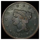 1842 Braided Hair Large Cent NICELY CIRCULATED