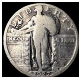 1927-S Silver Standing Liberty Quarter LIGHTLY CIR