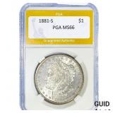 1881-S Morgan Silver Dollar PGA MS66