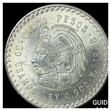 1948Mo Mexico SIlver 5 Pesos