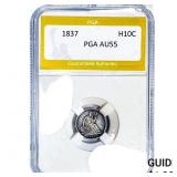 1837 Classic Head Half Cent PGA AU55
