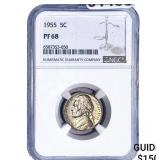 1955 Jefferson Nickel NGC PF68