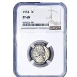 1954 Jefferson Nickel NGC PF68
