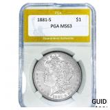 1881-S Morgan Silver Dollar PGA MS63