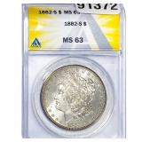 1882-S Morgan Silver Dollar ANACS MS63