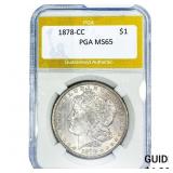 1878-CC Morgan Silver Dollar PGA MS65