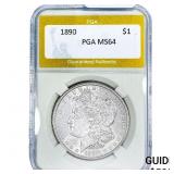 1890 Morgan Silver Dollar PGA MS64