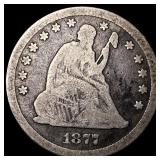 1877-CC Silver Seated Liberty Dime NICELY CIRCULAT