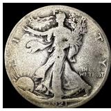 1921-S Silver Walking Liberty Half Dollar NICELY C