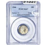 1944 Mercury Silver Dime PCGS MS67