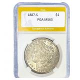 1887-S Morgan Silver Dollar PGA MS63