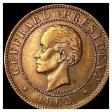 1865 Haiti Bronze 10 Centimes