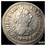 1786-FM Mexico Charles III Silver 1/2 Real