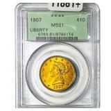 1907 $10 Gold Eagle PCGS MS61