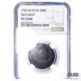 1787 No Plow Sprig New Jersey NGC VG10