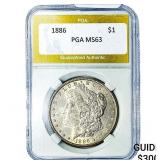1886 Morgan Silver Dollar PGA MS63