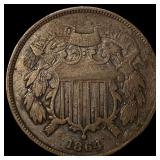 1864 Two-Cent Piece LIGHTLY CIRCULATED