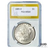 1885-O Morgan Silver Dollar PGA MS64