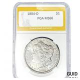 1884-O Morgan Silver Dollar PGA MS66