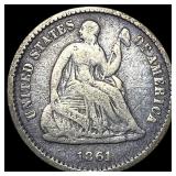1861 Silver Half Dime LIGHTLY CIRCULATED