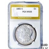 1882-S Morgan Silver Dollar PGA MS66