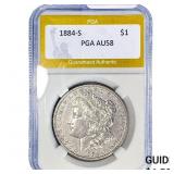 1884-S Morgan Silver Dollar PGA AU58