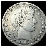 1899-S Silver Barber Half Dollar LIGHTLY  CIRCULA
